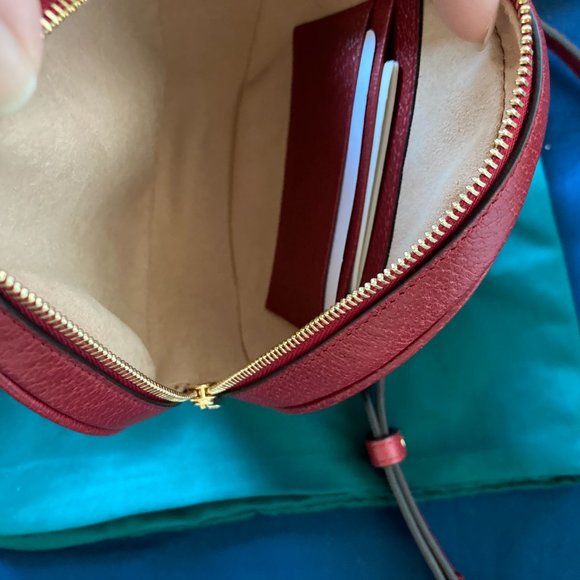 Gucci Ophidia GG Flora Mini Backpack In Red Leather - Picture 11 of 11